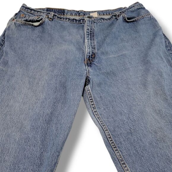 1996 Vintage Levi's Jeans Size 24 W42" x L26" Levi's 522 Tapered Fit Tapered Leg - Picture 4 of 13
